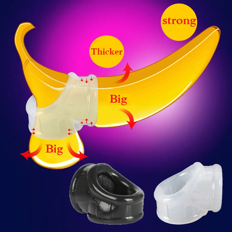 Super Soft Silicone Penis Ring Delay Ejaculation Ball Scrotum Stretcher Triple Cock Ring Cockring BDSM Sex Toys for Men