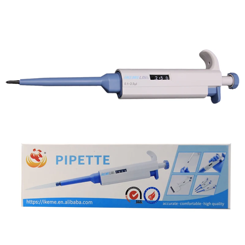 0.1-2.5ul MicroPipette Digital Adjustable Pipette Single Channel Plastic Pipeta Dropper Laboratory Pipette