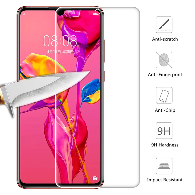 กระจกนิรภัยสำหรับ Huawei Honor 9X 8X สูงสุด8S P30 Lite Mate 20 10 Pro Y5 2019 Nova 3 3i ตัวป้องกันหน้าจอ9H