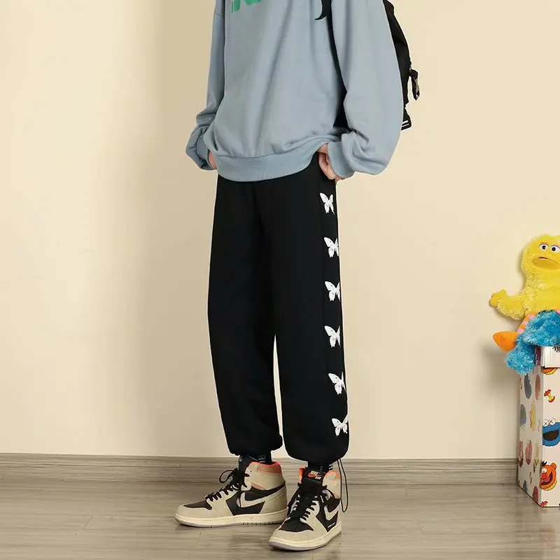 ICCLEK Fall/winter Casual Long Pants Men's Loose-fitting Track Pants Men's Overalls  Men  Joggers  Baggy Pants  Men Clothing