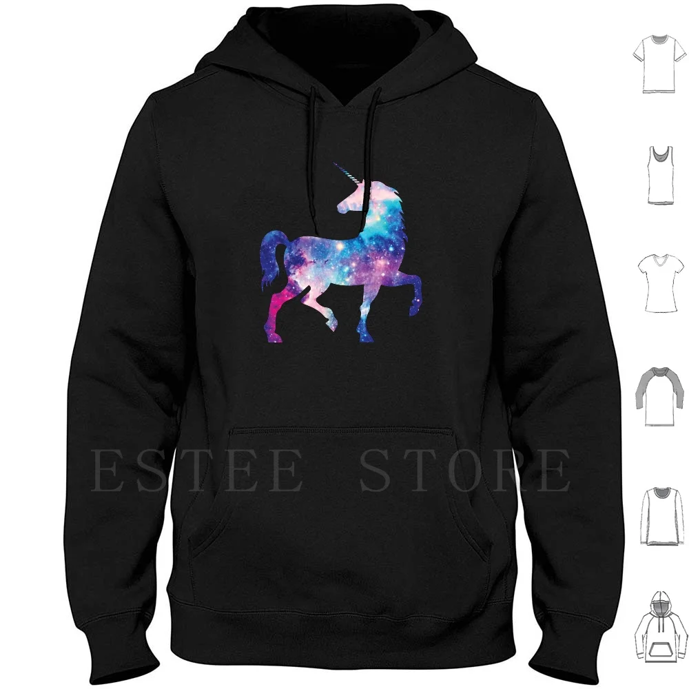 Cosmic Watercolor Unicorn Hoodies Long Sleeve Cosmic Unicorn Watercolor Cosmic Unicorn Galaxy Purple Stars Horn