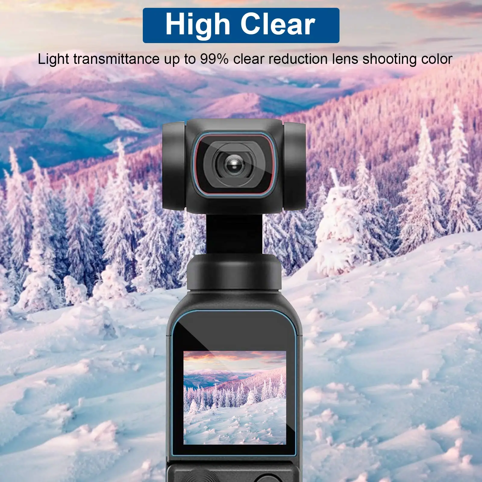 Film de protection anti-rayures pour caméra à cardan, protecteur d'écran en verre pour DJI Osmo Pocket 2