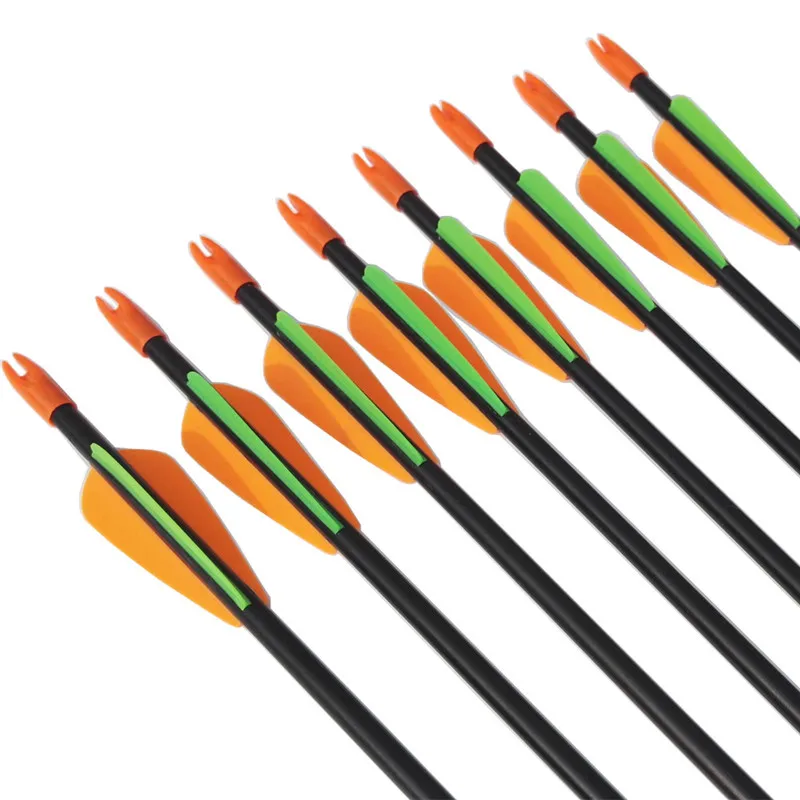 12pcs Archery Fiberglass Arrow With Arrow Quiver Arrow Splitter Spine 300 Children Gift Training Bow Arrow Shooting Accessories