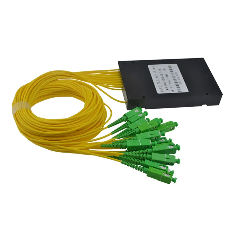 1x16 Box Type  1M SC APC SC UPC PLC Splitter, ABS Fiber Optical Telecom Splitter Connector box 1:16