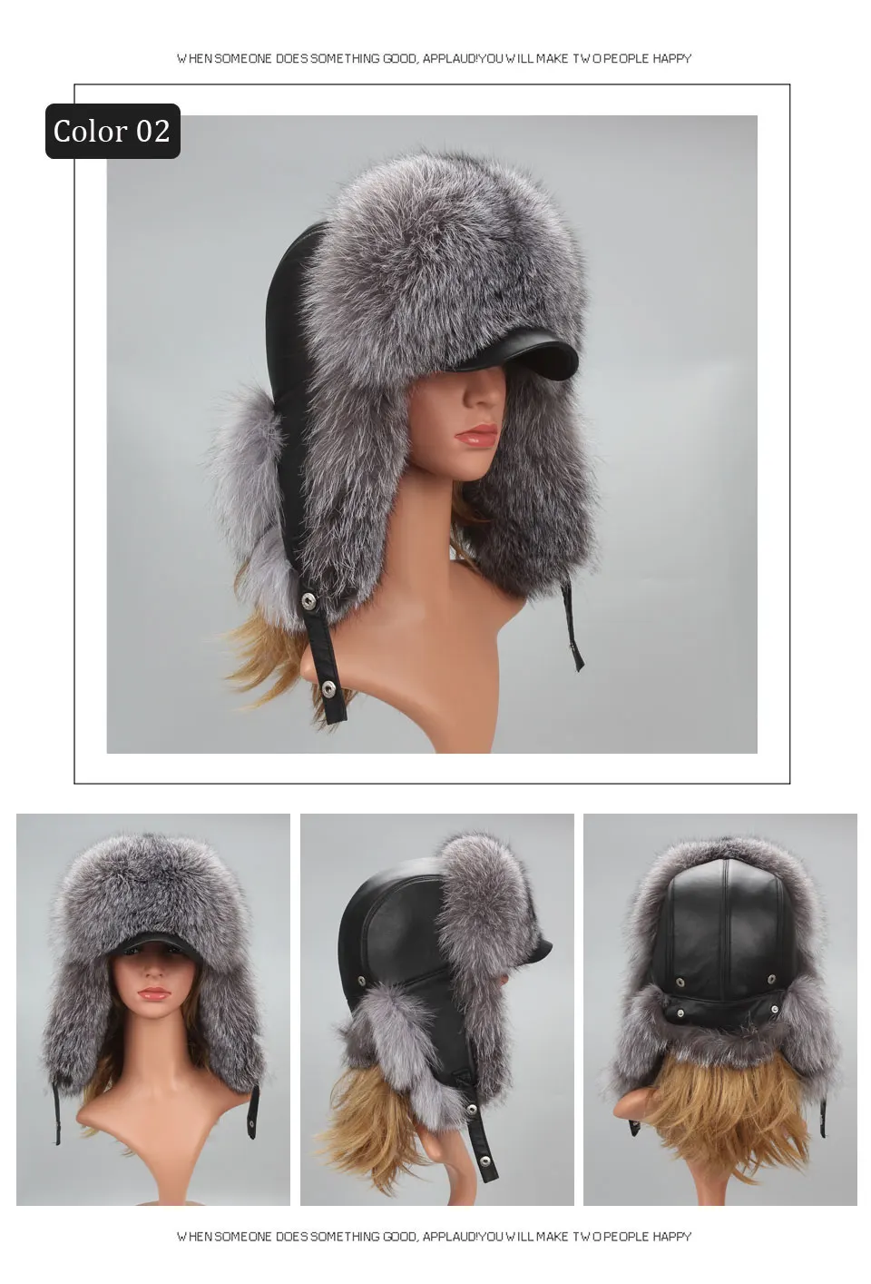 Cappello da trapper in pelliccia sintetica tinta una, outf