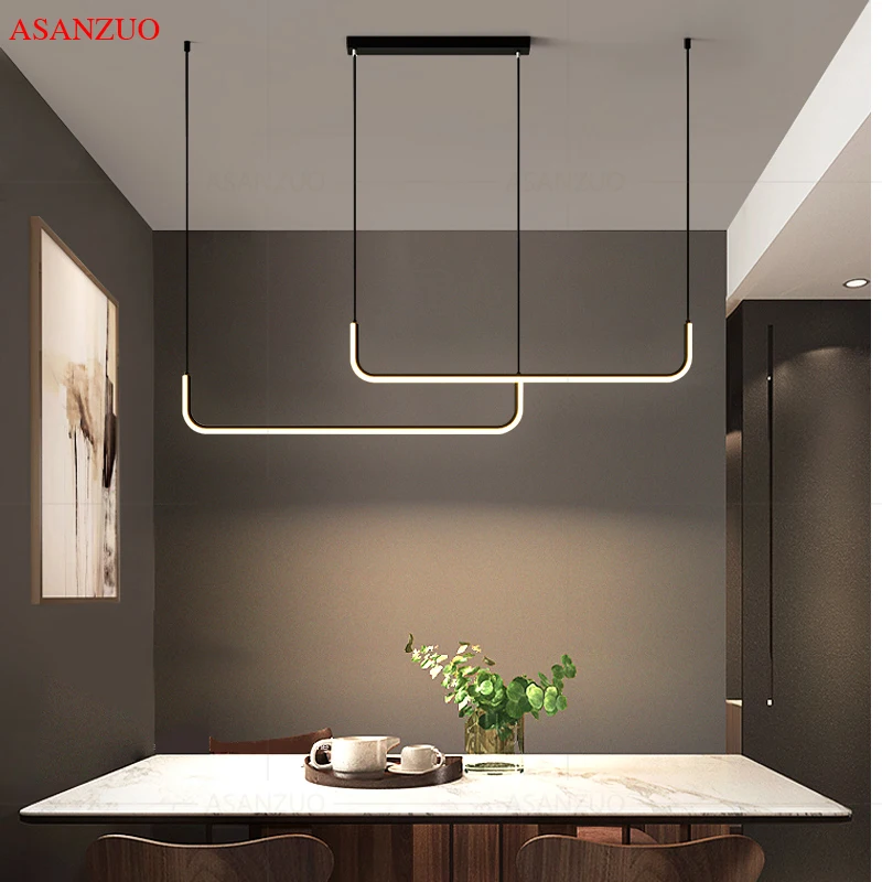 

Modern LED Ceiling Chandeliers with Remote Control Table Dining Kitchen Accesories Fixture Hanging Pendant Home Decor Lighting