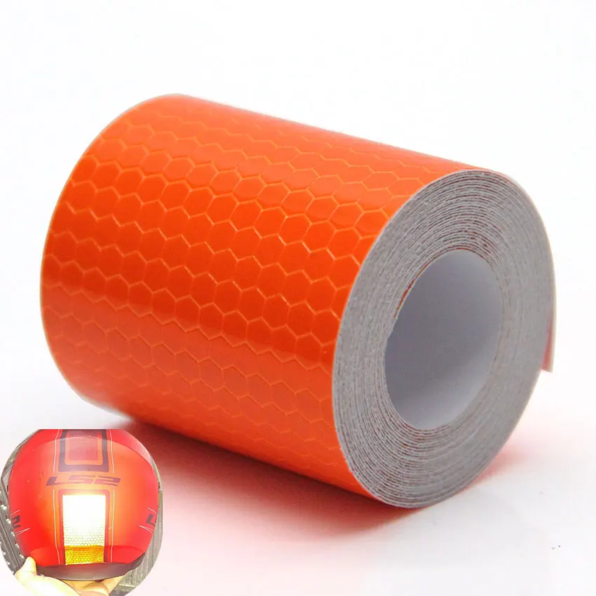 5cmx3m Orange Reflective Safety Warning Conspicuity Tape Adhesive Stickers Decal Decoration Warning Tapes Vinyl Film Safety Tape