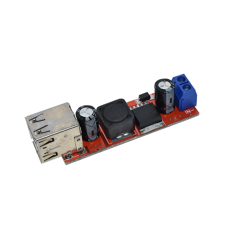 DC 6V-40V To 5V 3A Double USB Charge DC-DC Step Down Converter Module For Vehicle Car Charger LM2596 Dual Two USB