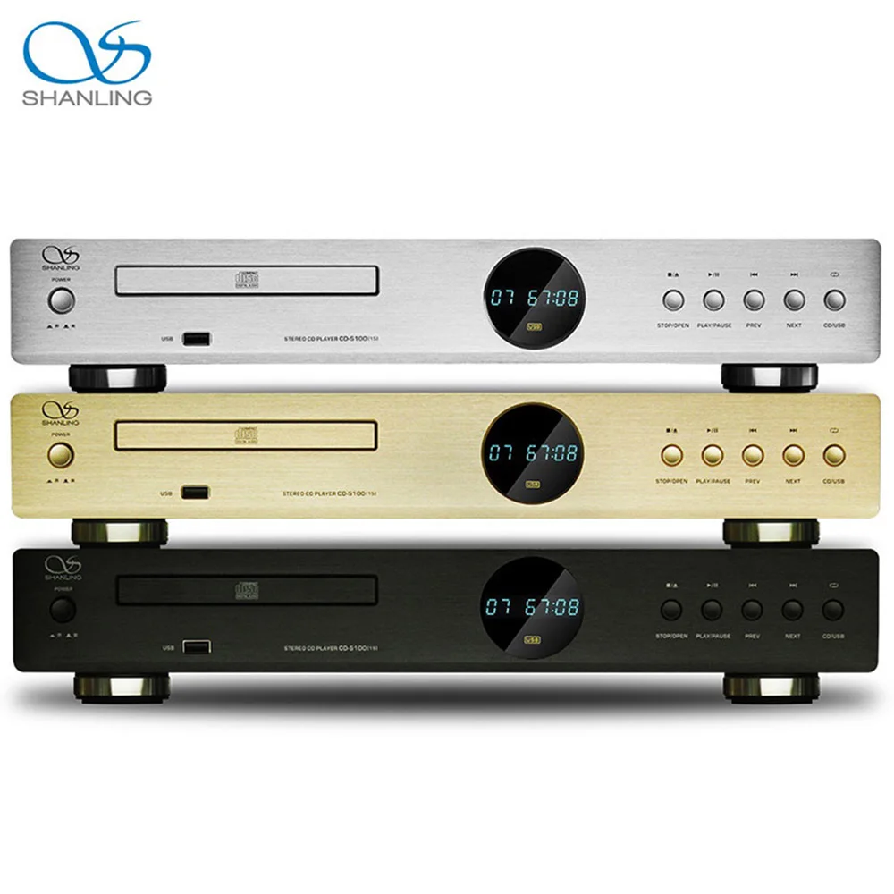 

ShanLing CD-S100 (15) CD HDCD проигрыватель, USB ридер, серебристая версия, HIFI CD поворотный с пультом ДУ CDS100