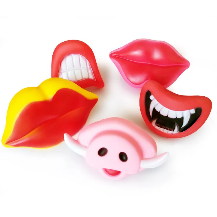 Durable Safe Funny Squeak Dog Toys Devil\'s Lip Sound Dog Playing/Chewing Puppy Make Your Dog Happy