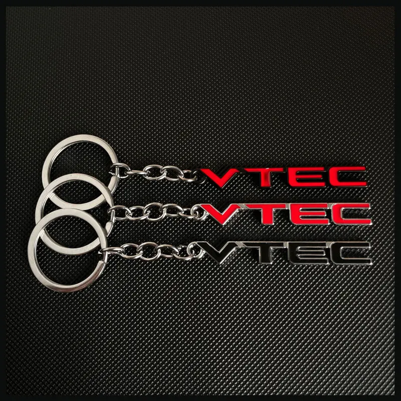 Car Styling High Quality VTEC Badge Car Keyrings Keychain For Honda Civic Accord Odyssey Spirior CRV SUV Key Ring Accessories