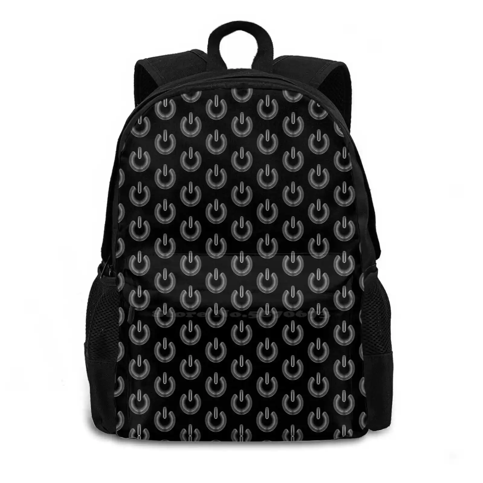 Power Symbol 3D Fashion Pattern Design Travel Laptop School Backpack Bag Symbols Of Power And Strength On Off Switch Icon