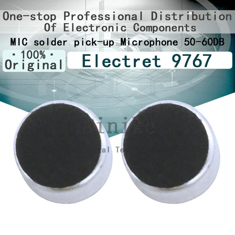 10/Pcs New Original Electret 9767 MIC solder pick-up 9mmX7mm Microphone Microphone microphone pickup 50~60DB