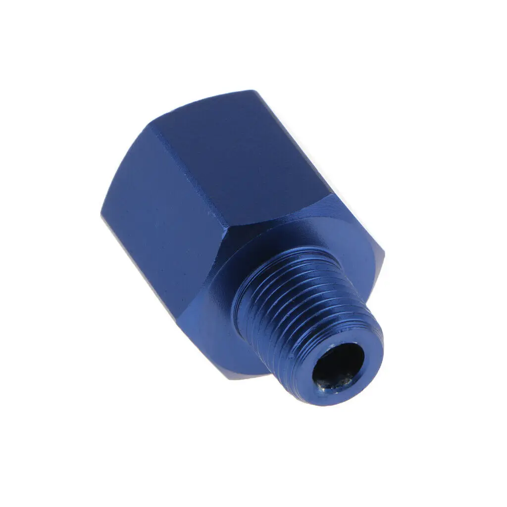 Heiße Verkäufe Blau Aluminium M12 zu 1/8 NPT Standard Kraftstoff Druck Öl Manometer Adapter Stecker