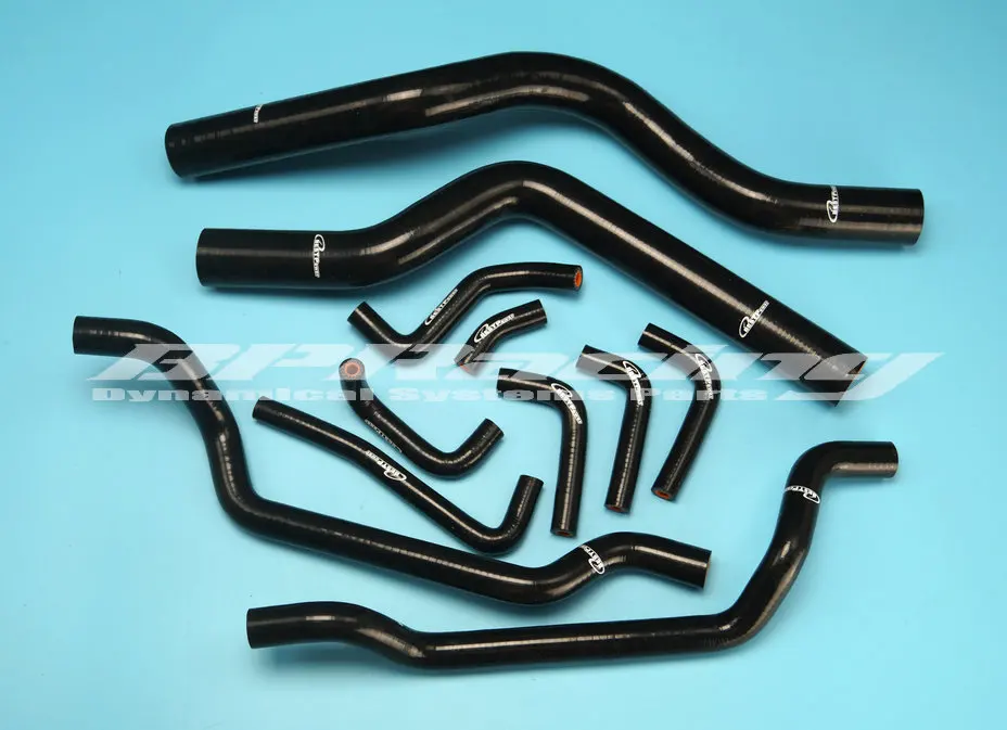 Silicone Radiator HEeat Hose Pipe Tube Kit Blue for 90 91 92 93 94 MITSUBISHI ECLIPSE DSM 4G63T 1G black