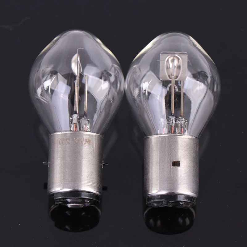 2PCS Halogen Headlamps Bulbs ATV Moped Scooter Lights 12V 35W B35 BA20D Motor