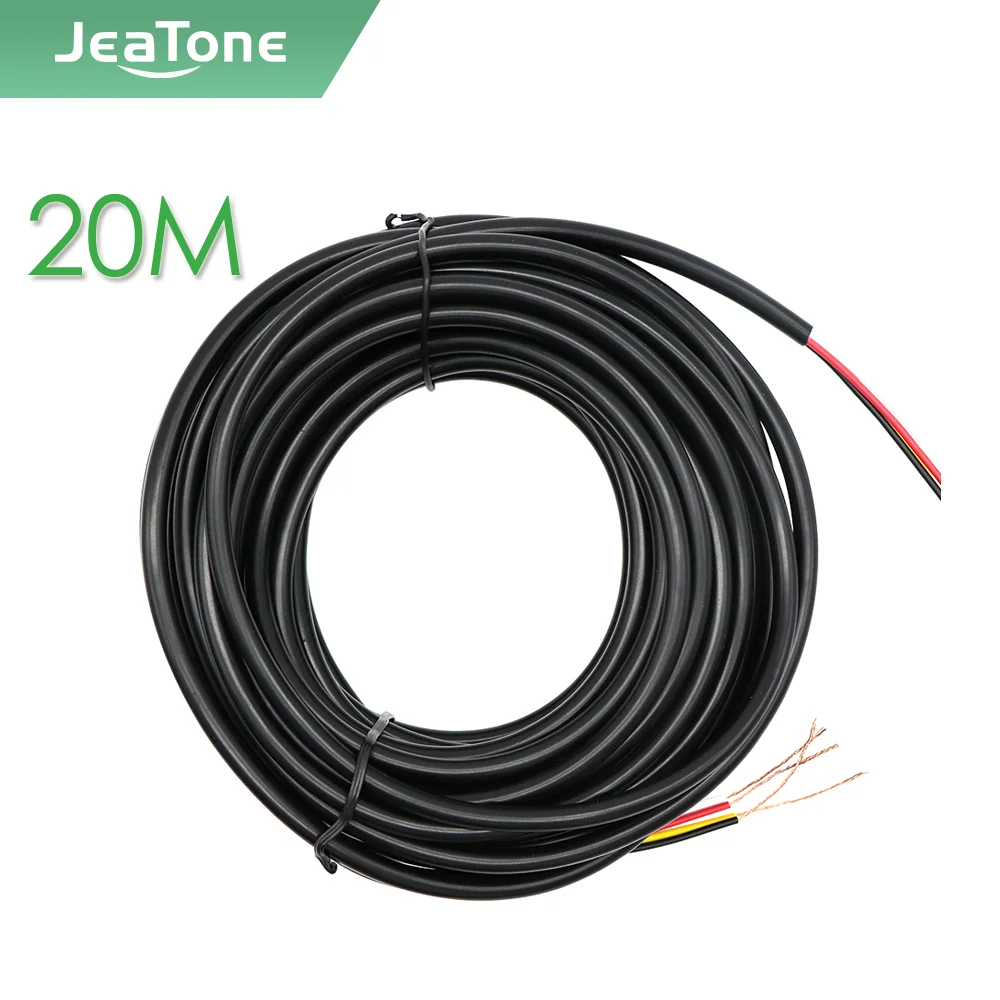 JeaTone Tuya smart Video intercom Extend Cable 4x0.12mm 20 meters Tinned copper Wire Free shipping