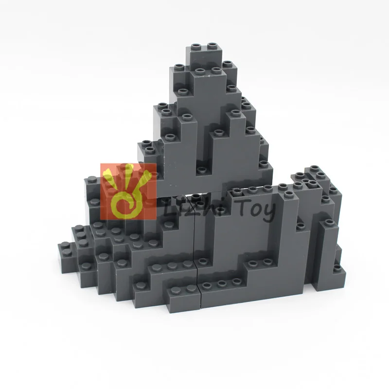 MOC tuğla kale dağ Rockery bahçe mimarlık DIY Enlighten şehir yapı taşı eğitici çocuk oyuncak uyumlu AllBrand