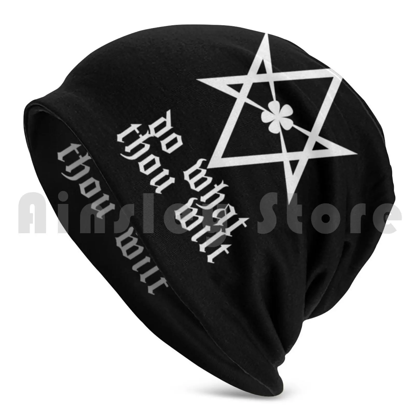 Do What Thou Wilt-Unicursal Hexagram Beanies Knit Hat Hip Hop Unicursal Crowley Thelema Magick Do What Thou