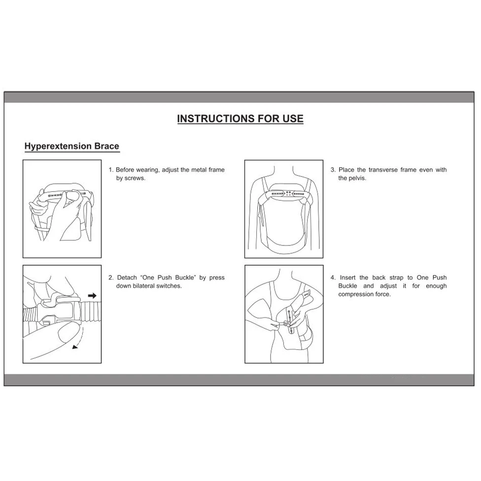 TLSO Hyperextension Back Brace Thoracic Mechanical Back Pain & Thoracolumbar Injury