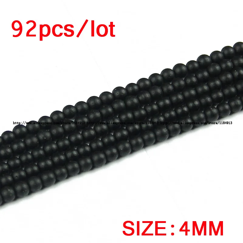 JHNBT Scrub Black Stone Beads Matte Natural Stone Round Loose Beads Ball 4/6/8/10/12MM Jewelry Bracelet Accessories Making DIY