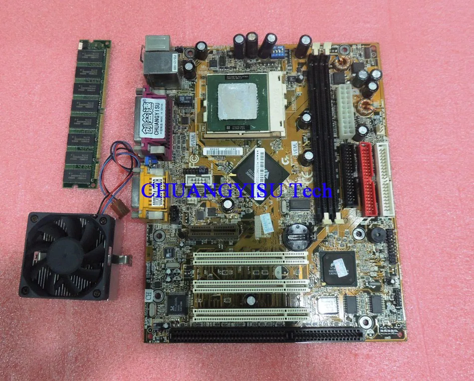Бесплатная доставка для материнской платы CYSMBD-8601T GA-6VEM, GA-6VEML с 1 слотами ISA 3 PCI, разъемом 370, VGA,IDE