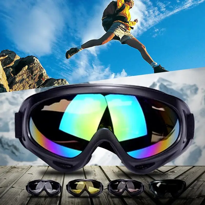 Motorcycle Sports Goggles Skiing Snowboard Anti-fog Lunette Moto Motocross Dustproof Air Gun Glasses UV400 Eyewear Goggles