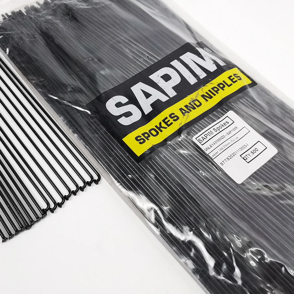 SAPIM Bicycle Spokes 2.0 Round J-Bend/Straight Pull Spokes Black Bikes with Copper Cap Spokes Can Choose Any Length Below 310mm