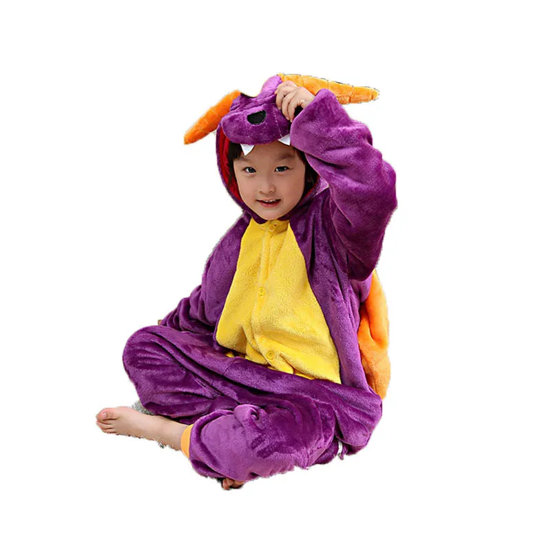 Women Onesie Spyro Dragon Pajama Adult Kid Purple Animal Character Costume Funny Festival Party Jumpsuit Winter Warm Play Suit