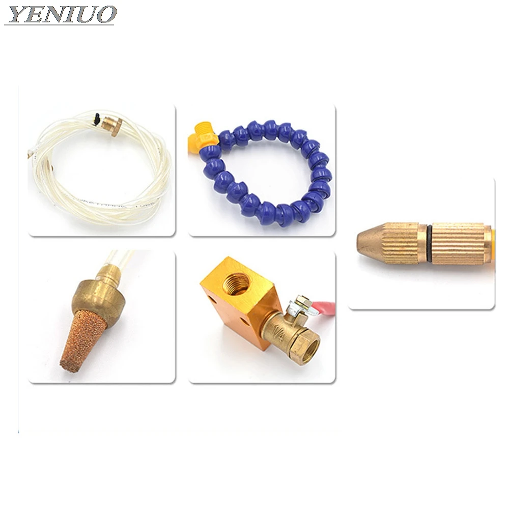 Cooling Sprayer Mist Coolant Lubrication Spray System for 8mm Air Pipe CNC Lathe Milling Drill Engraving Machine Tool