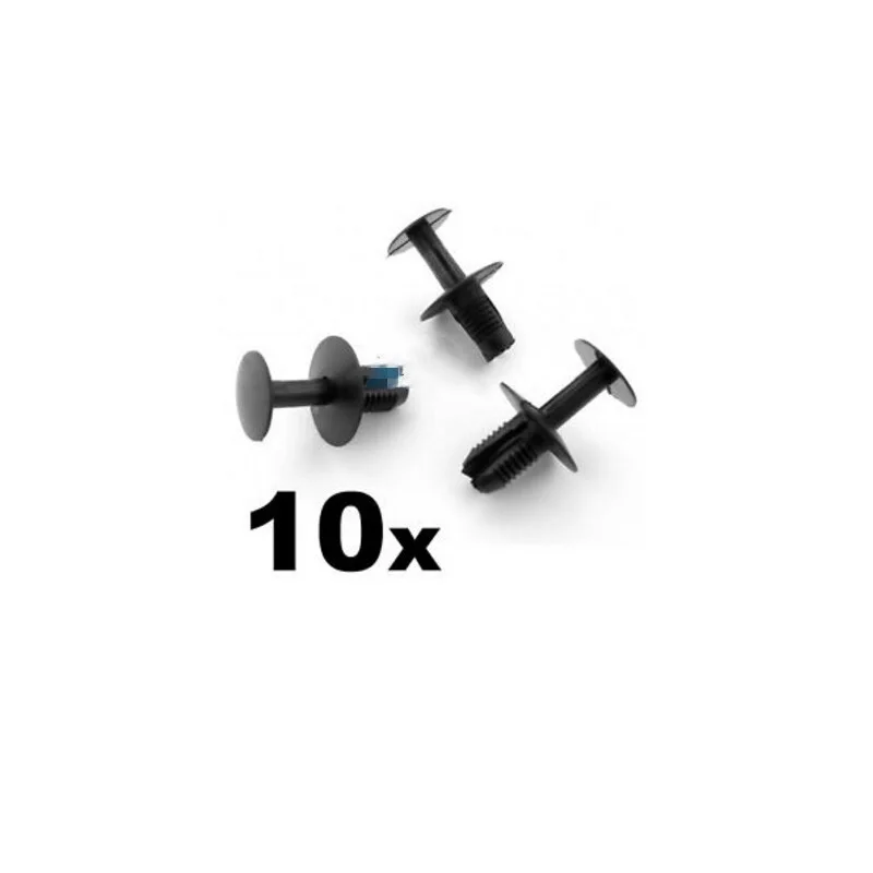 10x For Volvo Plastic Bumper Clips, For Engine Undertray Clips & Wheel Arch Lining Clips