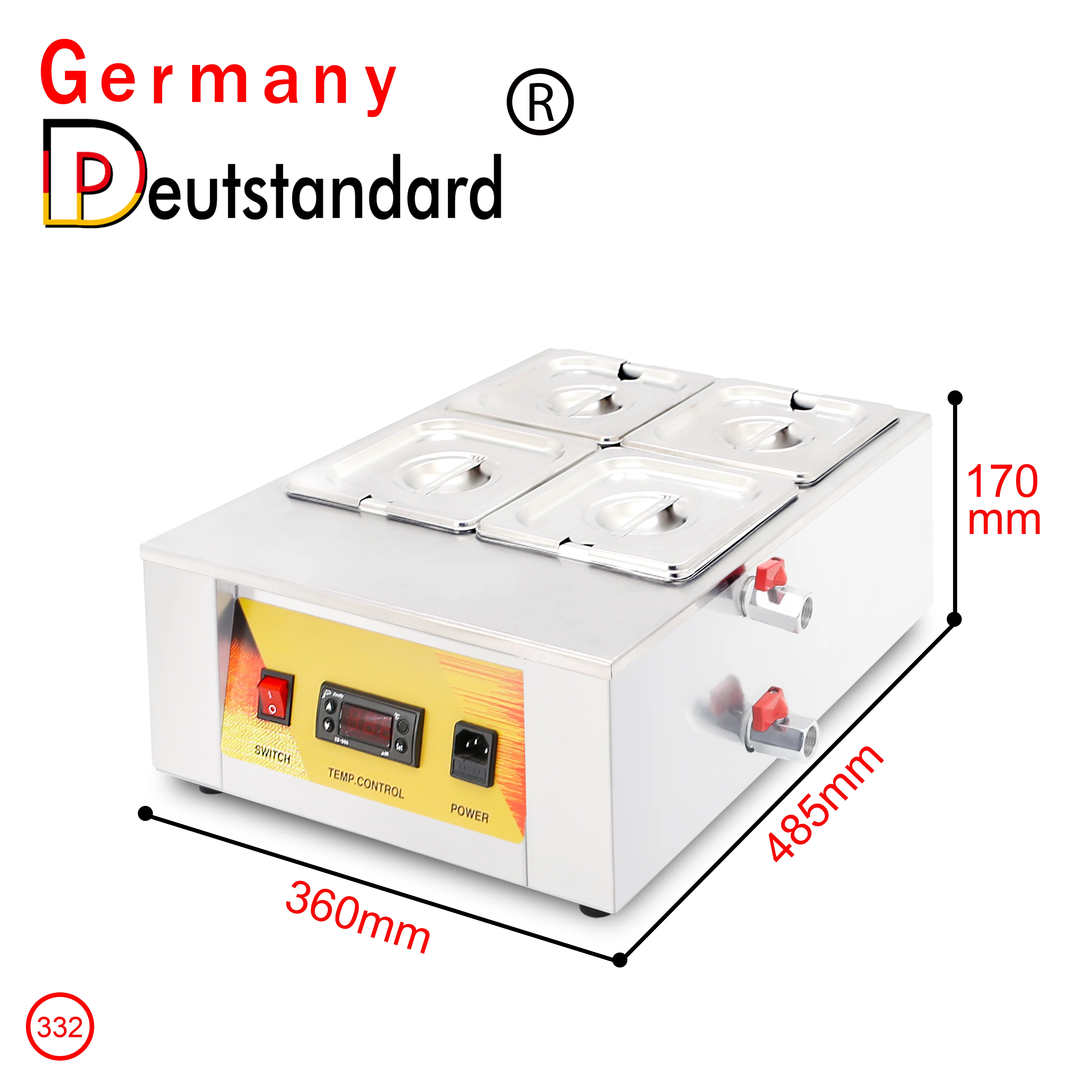상업 전기 초콜릿 녹는 기계 소스 온난화 기계 4 탱크와 초콜릿 Melter 레스토랑 음식 따뜻하게 CE