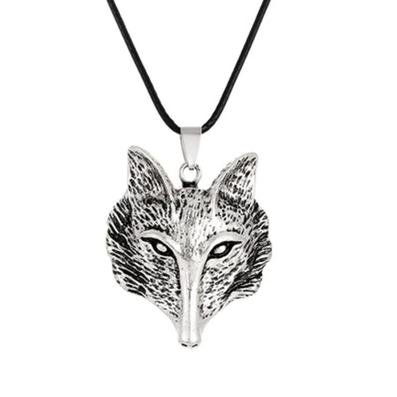 11 Styles Creative Tibetan Silver Norse Wolf Head Pendant Amulet Animal Long Necklaces For Women Fashion Unisex Jewelry