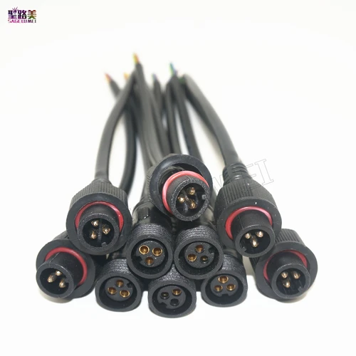 Conector de 3 pines macho a hembra, Cable impermeable IP68 con Cable pigtail de 20cm para módulos led ws2811 2812b, 5 pares