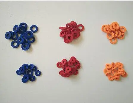 Juego de piezas de reparación de accesorios de trompeta, arandela de fieltro de lana de colores, 90 juegos