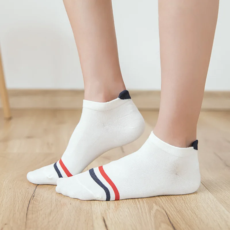5 Pairs Women Funny Ankle Socks Novelty Fashion Cartoon Heel Heart Low Cut Socks Cute Print Summer Cotton Short Socks image 6