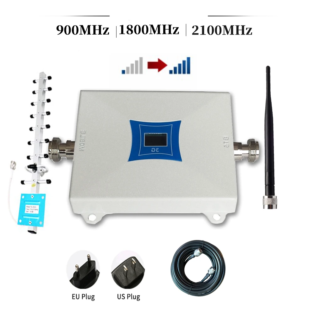 2021new 4g celular amplificador 900 1800 2100 mhz celular celular repetidor gsm dcs wcdma  2g3g4g mobile signal booster