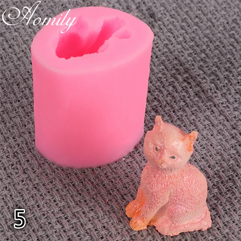 Aomily 3D Animal Cat Dog Pig Cake Mold Cake Decoration Baking Pastry Chocolate Candy Jelly Cake Mould Kitchen Silicone Mold