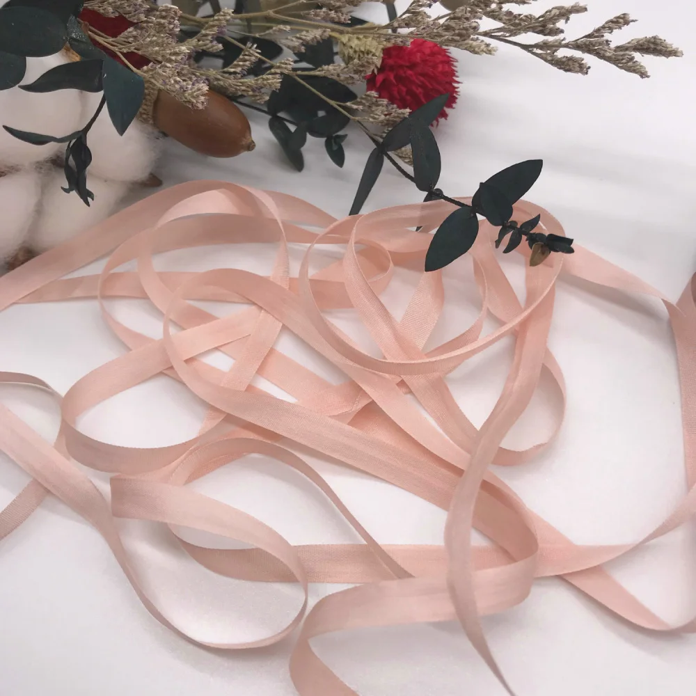4mm-38mm Silk Satin Ribbon mulberry silk ribbon Flower ribbon Decoration Crafts-Wedding decoration-Gift Christmas Diy Handmade