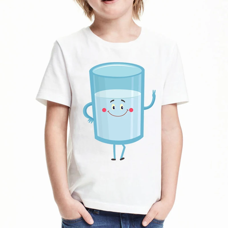 cute funny bottle of milk tshirt girl kawaii cartoon milk cup t shirt girls tops kids clothes boys t shirts children’s t-shirts