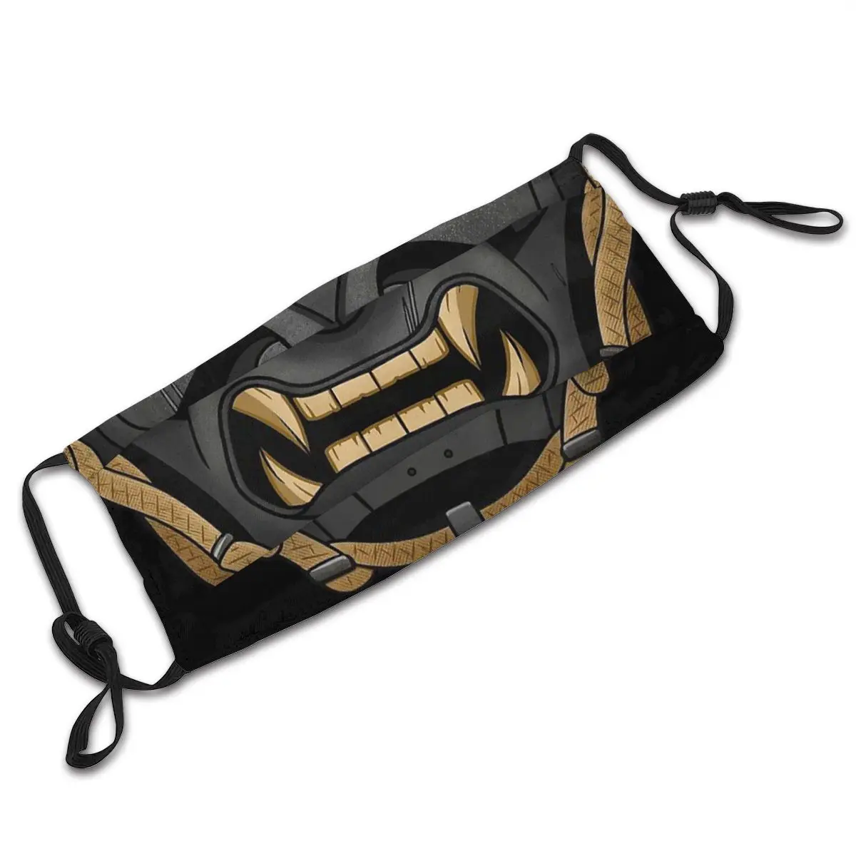 Oni Japan Samurai Demon Protection's Mask Funny Samurai Washable Fabric Mask With Filters Protection Respirator Muffle