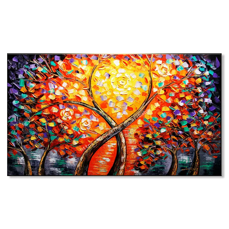 Pure Hand-painted Thick Texture Knife Painting 3D Thick Texture Oil Painting Decorative Wall Painting Decorative Canvas Painting