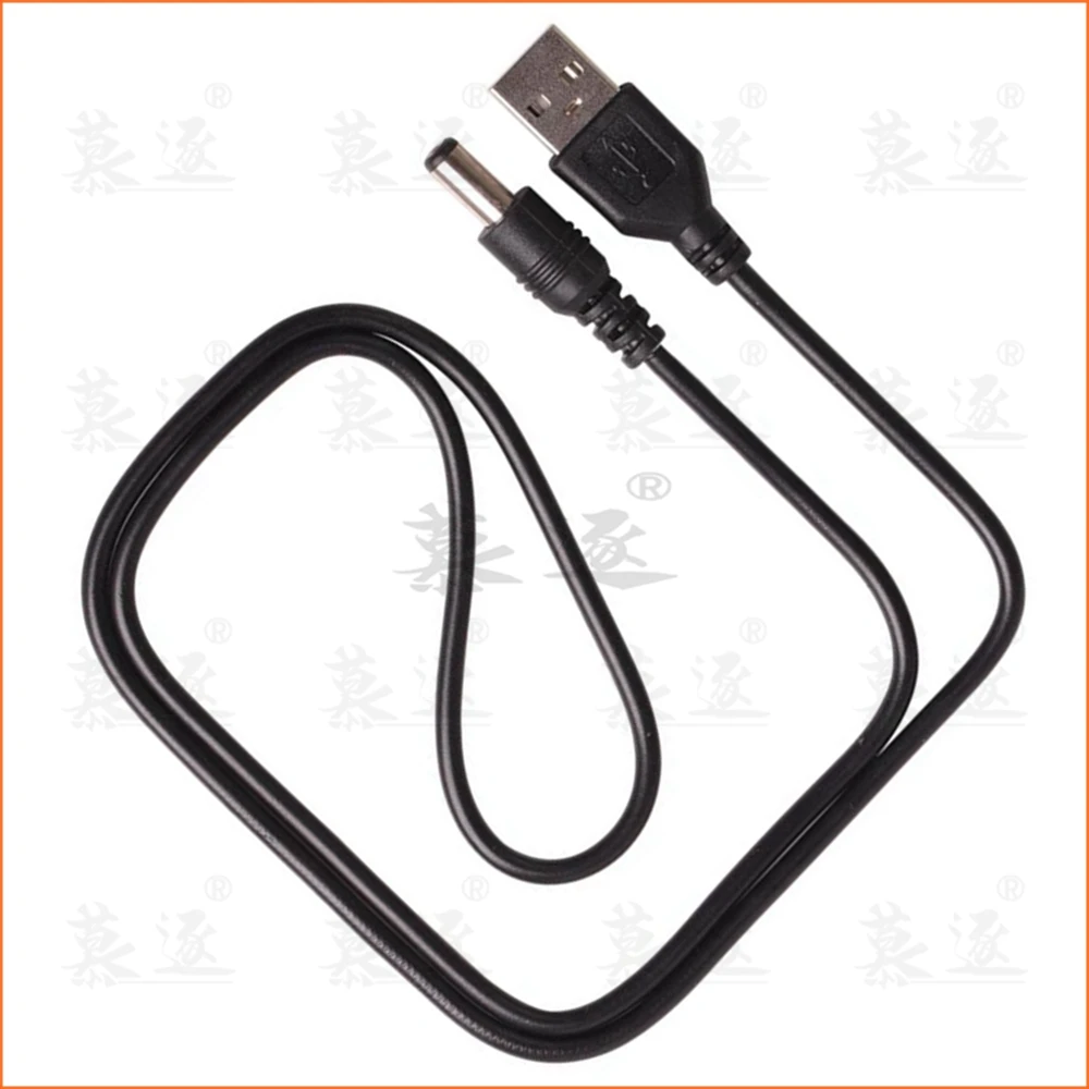 Puerto USB negro de 100cm de longitud, Conector de Cable de alimentación de barril de CC para dispositivos electrónicos pequeños, cable de extensión usb, 5V, 5,5x2,1mm