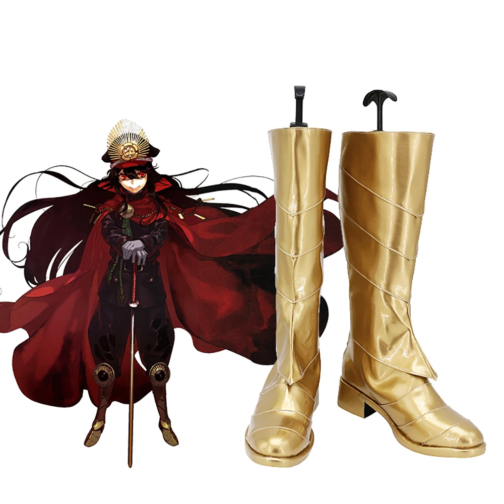 

FGO Oda Nobunaga Golden Shoes Cosplay Fate Grand Order Oda Nobunaga Cosplay Boots Customized Shoes for Unisex