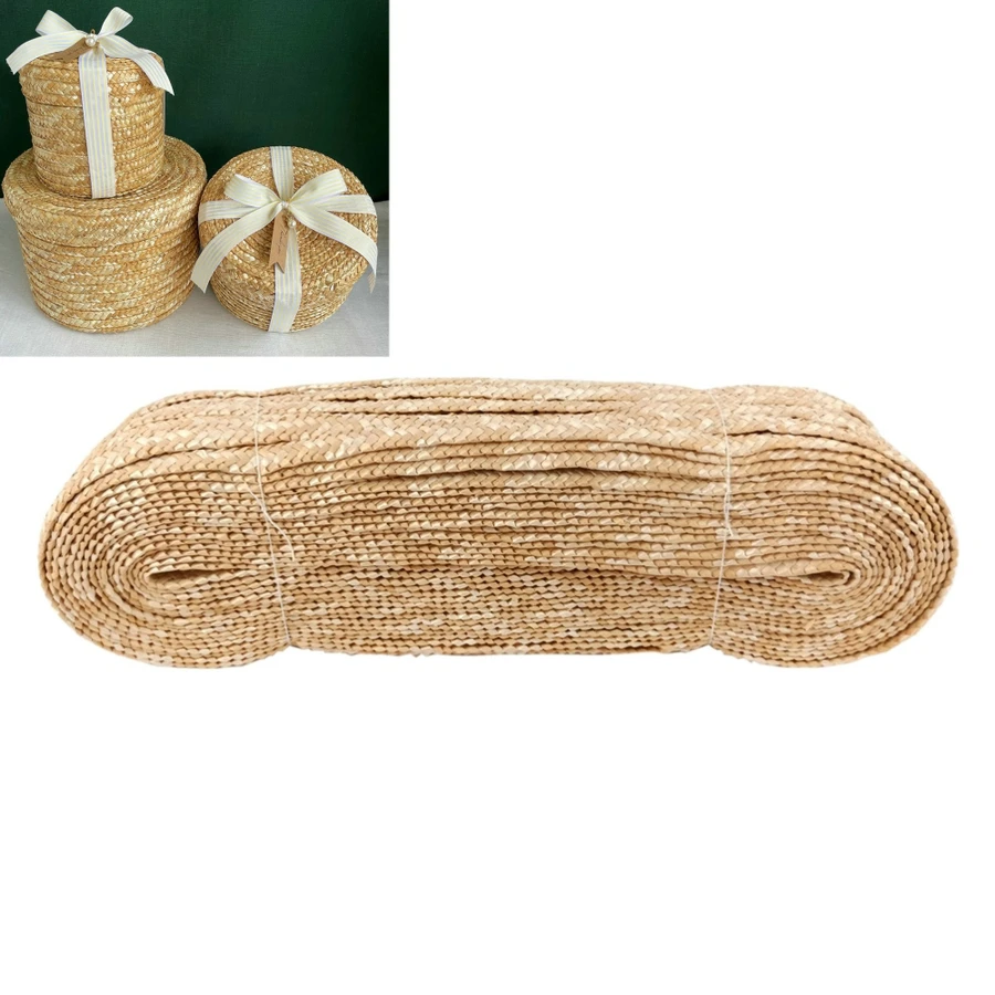 

50M Natural Wheat Straw Weaving Rattan Home DIY Handmade Weaving Crafts Decoration And Repair Chair Table Tool 8-13MM