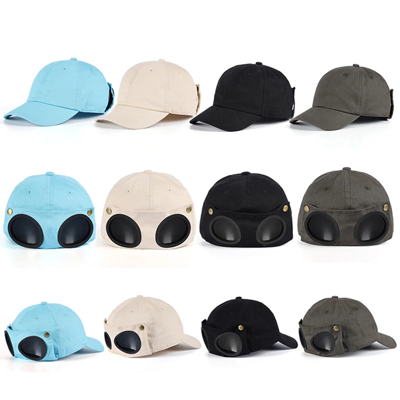 Children Adults New Arrival Men Women Baseball Cap Pilot Glasses Cotton Snapback Outdoor Reverse Sports Trucker Dad Hat MZ0085
