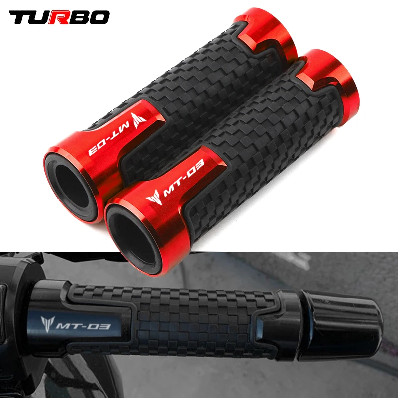 

7/8" 22mm Universal Motorcycle Handle Handlebar Hand Bar Grip For Yamaha MT03 MT-03 MT 03 Accessories With Logo MT03