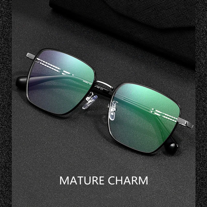 Pure Titanium Square Glasses Frame Men Korean Brand Design Optical Eyewear Women Photochromic Myopia Prescription Eyeglasses