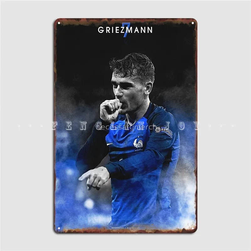 Griezmann Metal Sign Cinema Garage Party Retro Plaques Tin Sign Poster