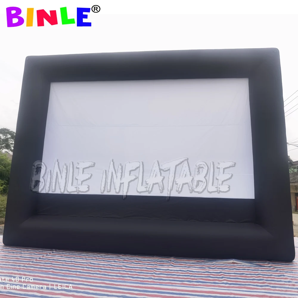 

Touring 10x8m Big Outdoor Inflatable Cinema Screen with removeable cloth,rear projection inflatable movie screen for sale